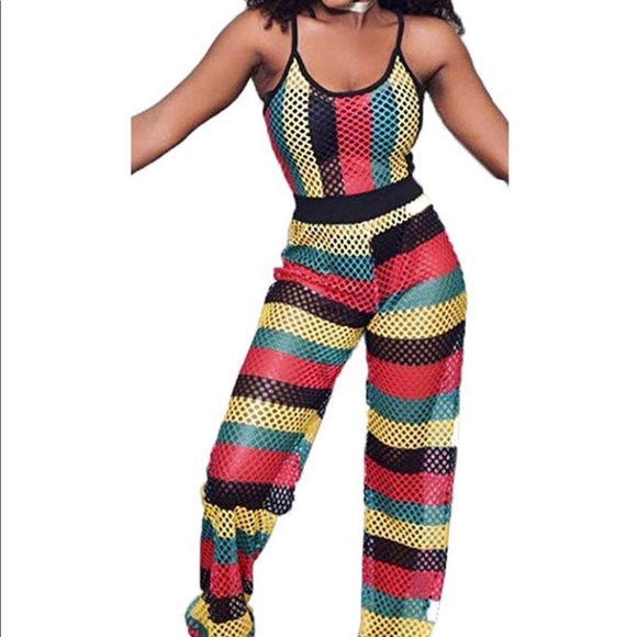 Color Stitched Bodycon Jumpsuit main image 0